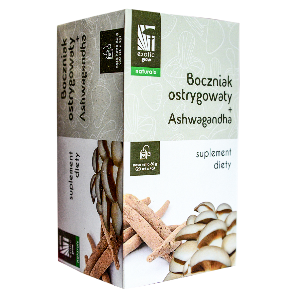 Herbata Boczniak ostrygowaty + Ashwagandha 80 g